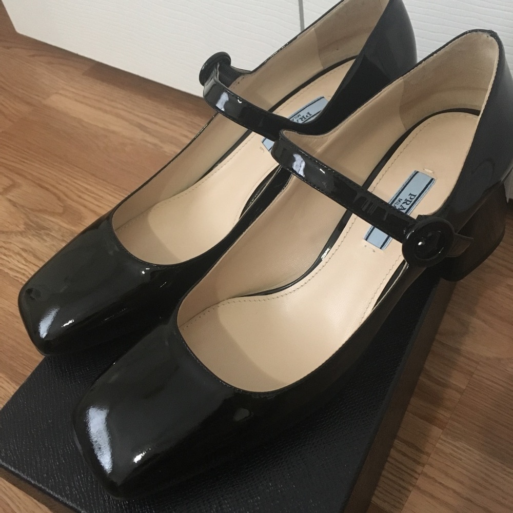 Prada block heels